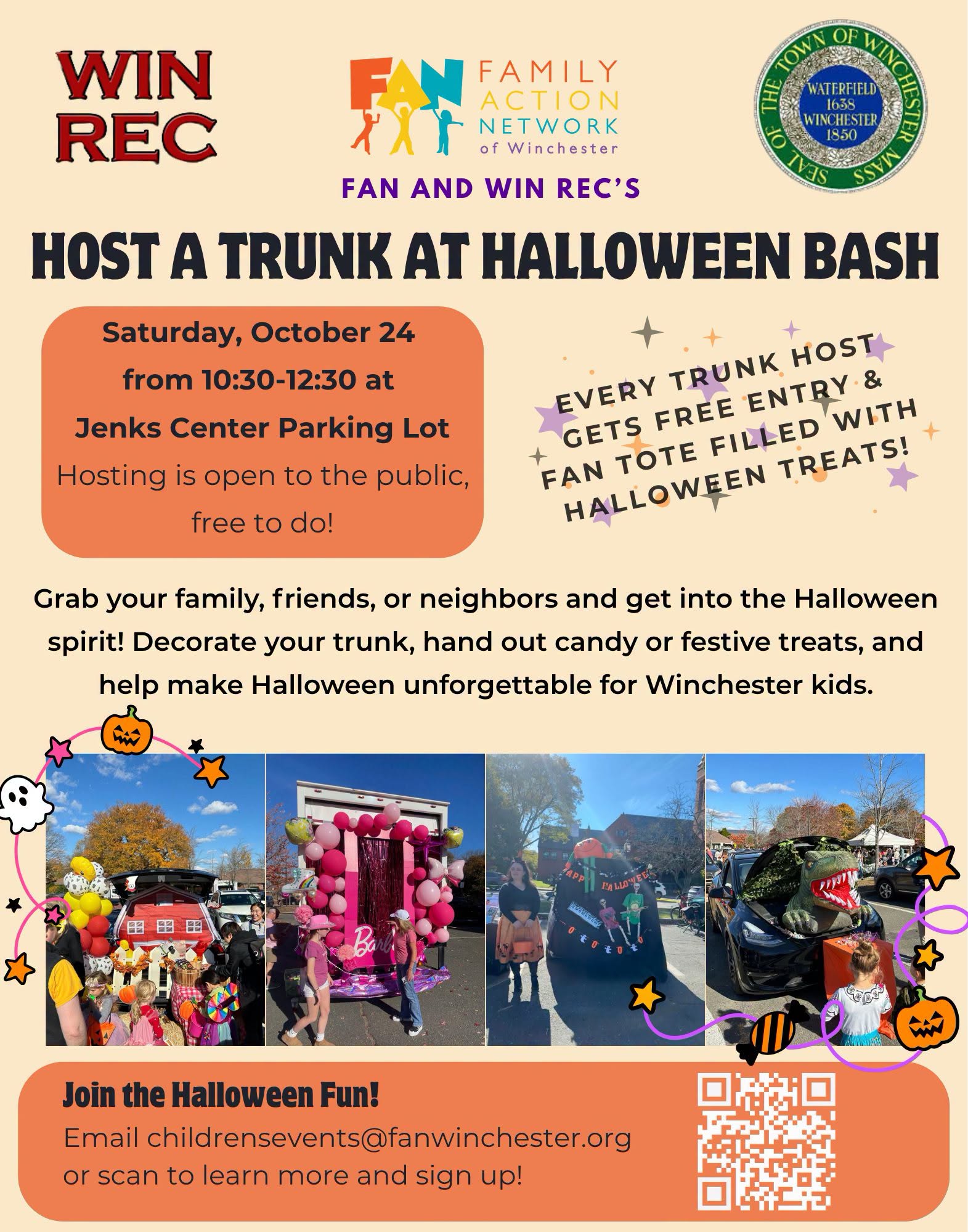 Flier for FAN Halloween Bash Trunk-or-Treat